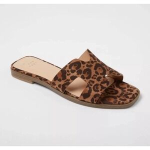 Women's Nina H-Band Slide Sandals‎ - A New Day Brown 11 Open Toe New With Tags